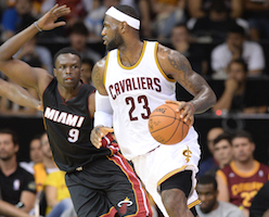 GB's Luol Deng will face James (NBAE/Getty)